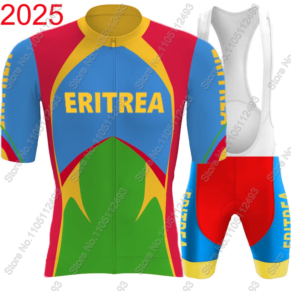 Cycling Bib Shorts - 2025 에리트레아 국가대표팀 사이클링 저지 세트