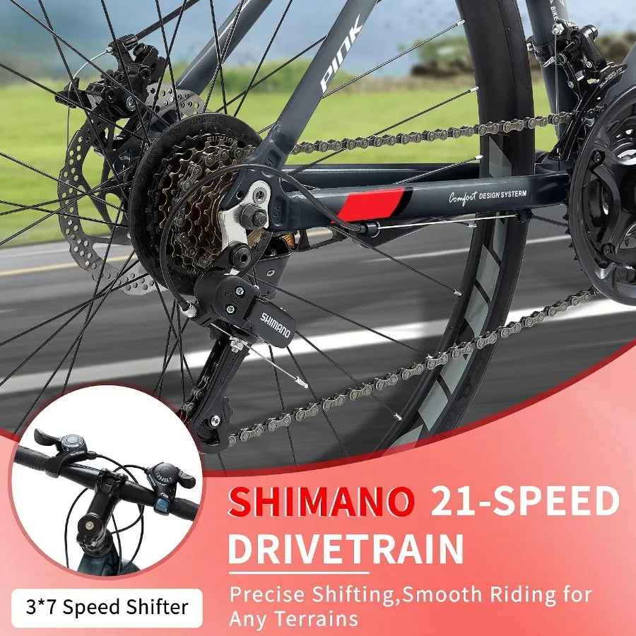 로드 자전거, 700C 시티형 통근 자전거, 21단 시 - Carbon Bike Frame 리뷰 및 가격
